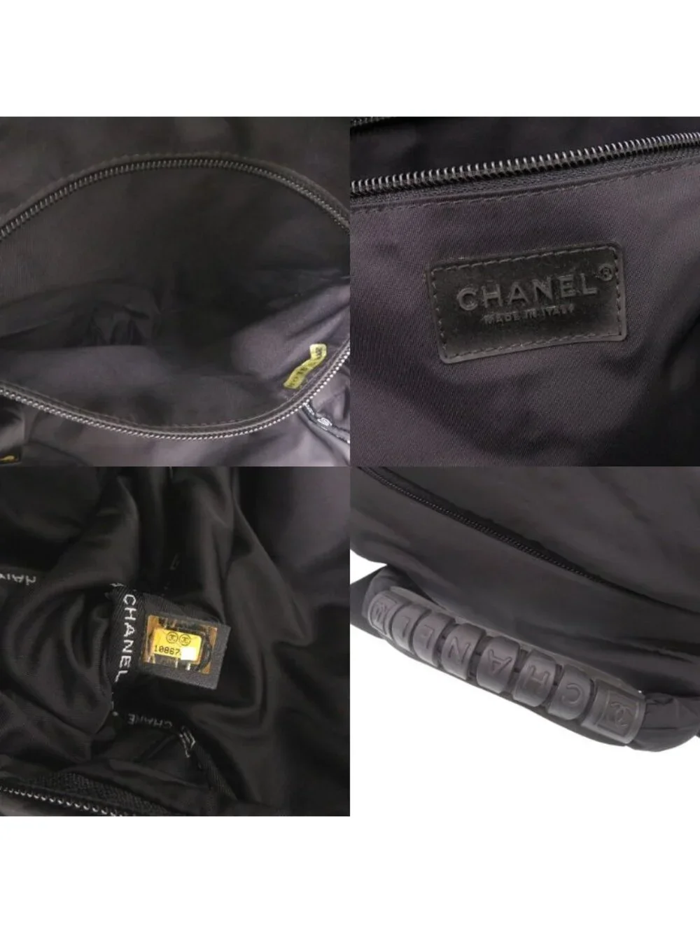 Chanel Sports Line CC Logo Nylon Black Backpack